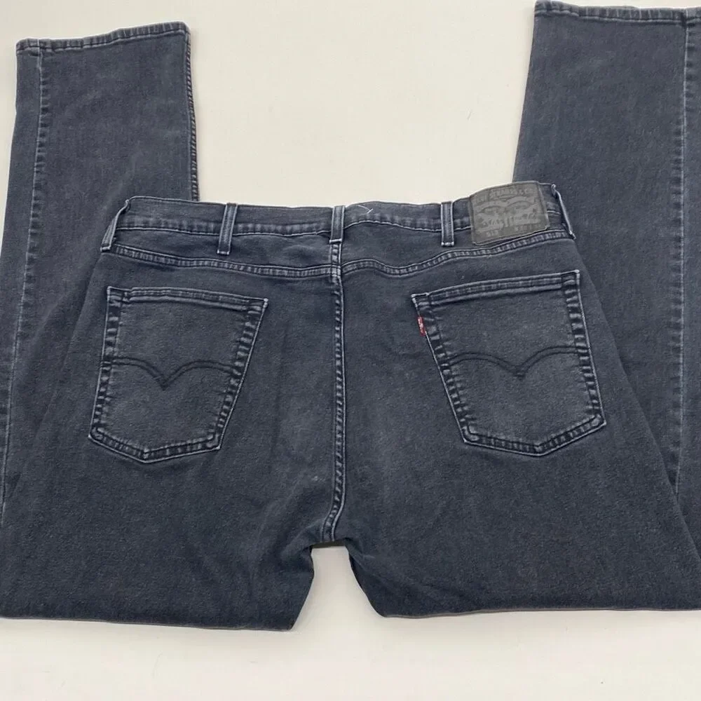 Levi's Men's Regular Fit Straight Leg‎ Stretch 513 Jeans Dark Blue Size 38/34